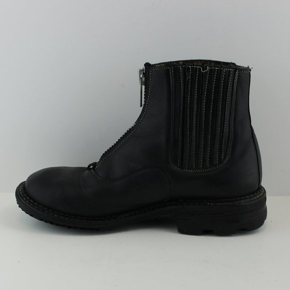 John Fluevog Black Leather Zip Ankle Boots (8 US) main image 8